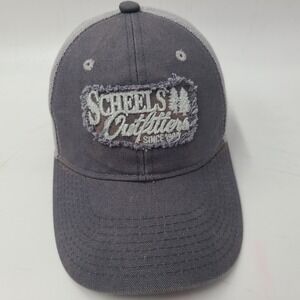 Scheels Outfitters Hat Snapback Trucker Mesh Blue Gray Outdoors Hunt Fish Men